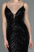 Black Long Mermaid Evening Dress ABU892