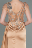 Long Gold Satin Evening Dress ABU3161