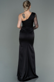 Long Black Satin Evening Dress ABU3162