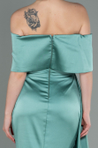Mint Long Satin Evening Dress ABU2893
