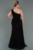 Long Black Plus Size Evening Dress ABU3132