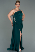 Long Emerald Green Plus Size Evening Dress ABU3132