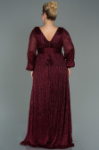Long Burgundy Plus Size Evening Dress ABU3154