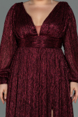 Long Burgundy Plus Size Evening Dress ABU3154