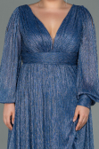 Long Indigo Plus Size Evening Dress ABU3154