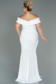 Long White Plus Size Evening Dress ABU3172