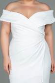 Long White Plus Size Evening Dress ABU3172