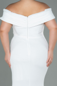 Long White Plus Size Evening Dress ABU3172