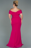 Long Fuchsia Plus Size Evening Dress ABU3172
