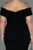 Long Black Plus Size Evening Dress ABU3172