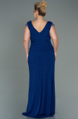 Long Sax Blue Plus Size Evening Dress ABU2438