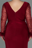 Burgundy Long Oversized Evening Dress ABU2976