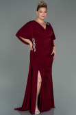 Long Burgundy Plus Size Evening Dress ABU3173