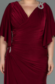 Long Burgundy Plus Size Evening Dress ABU3173