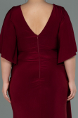 Long Burgundy Plus Size Evening Dress ABU3173