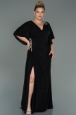 Long Black Plus Size Evening Dress ABU3173