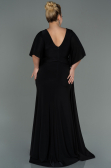 Long Black Plus Size Evening Dress ABU3173