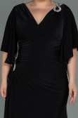 Long Black Plus Size Evening Dress ABU3173