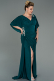 Long Emerald Green Plus Size Evening Dress ABU3173