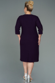 Plum Midi Plus Size Evening Dress ABK1621