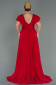Red Long Plus Size Evening Dress ABU032