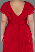 Red Long Plus Size Evening Dress ABU032