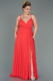 Coral Long Plus Size Evening Dress ABU1324