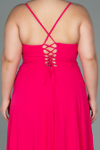 Fuchsia Long Plus Size Evening Dress ABU1324
