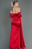 Long Red Satin Evening Dress ABU3175
