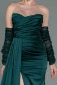 Long Emerald Green Satin Evening Dress ABU3175