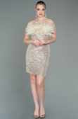 Short Mink Scaly Invitation Dress ABU3176