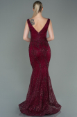 Long Burgundy Mermaid Prom Dress ABU3178