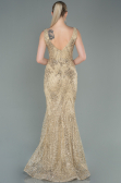 Long Gold Mermaid Prom Dress ABU3178