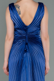 Long Sax Blue Satin Evening Dress ABU3183