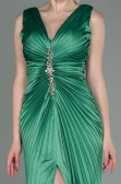 Long Green Satin Evening Dress ABU3183
