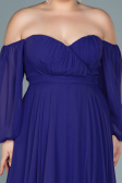 Purple Long Chiffon Oversized Evening Dress ABU2597