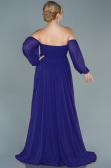 Purple Long Chiffon Oversized Evening Dress ABU2597
