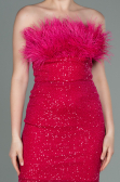 Short Fuchsia Scaly Invitation Dress ABU3176