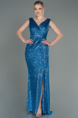 Long Indigo Scaly Evening Dress ABU3201