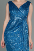 Long Indigo Scaly Evening Dress ABU3201