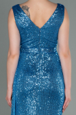 Long Indigo Scaly Evening Dress ABU3201