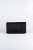 Black-Silver Silvery Envelope Bag SH810