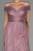 Rose Colored Long Evening Dress ABU2336