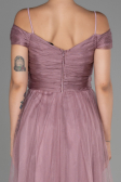 Rose Colored Long Evening Dress ABU2336