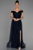 Navy Blue Long Evening Dress ABU2336
