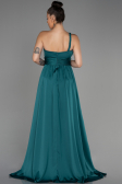 Long Emerald Green Chiffon Prom Gown ABU3204