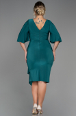 Midi Green Plus Size Evening Dress ABK1801