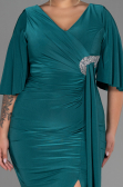 Midi Green Plus Size Evening Dress ABK1801