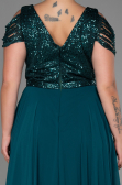 Emerald Green Long Plus Size Evening Dress ABU828