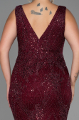 Long Burgundy Plus Size Evening Dress ABU3214